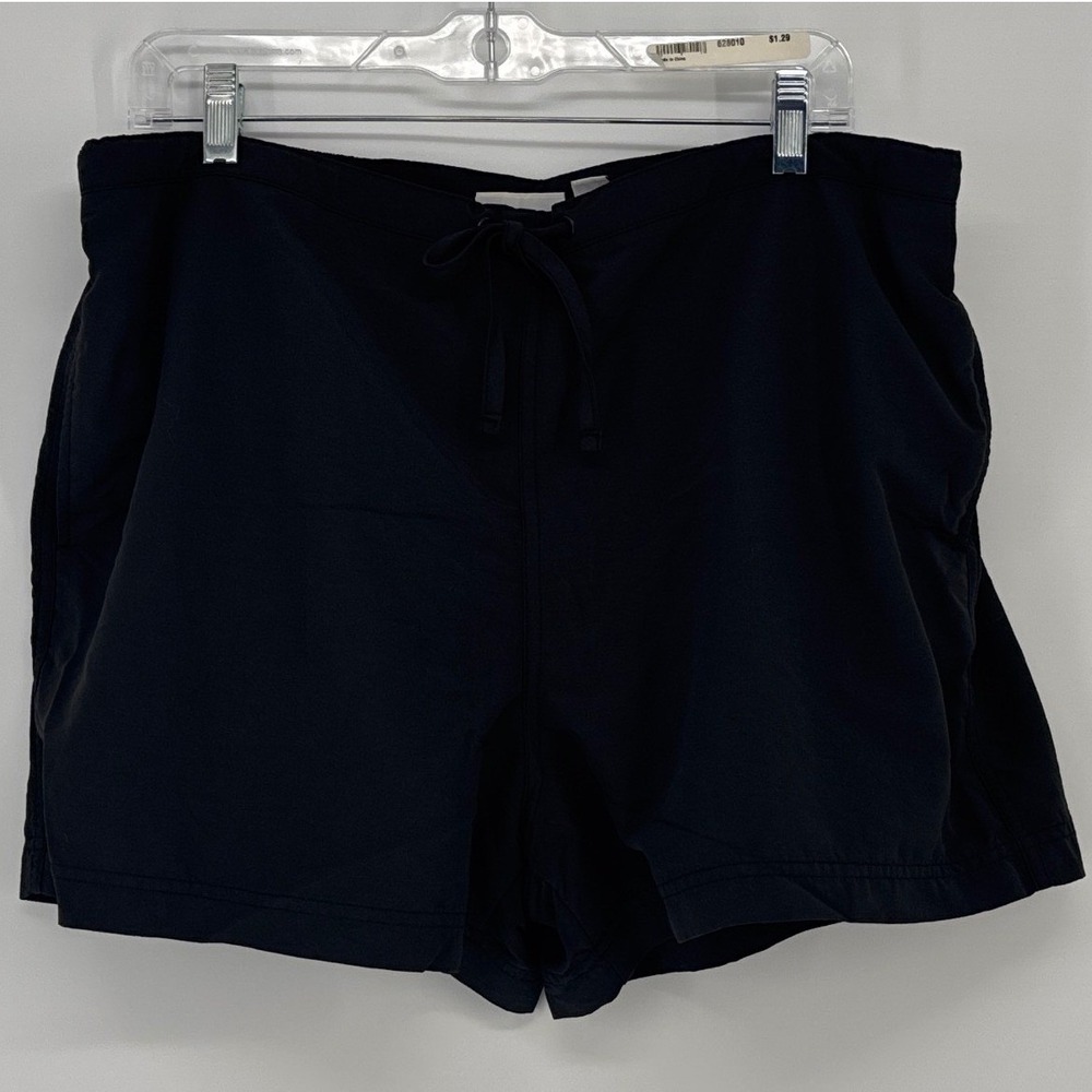 L.L.Bean Supplex Womens Shorts Large Black Quick Dry Mesh Lined 268948